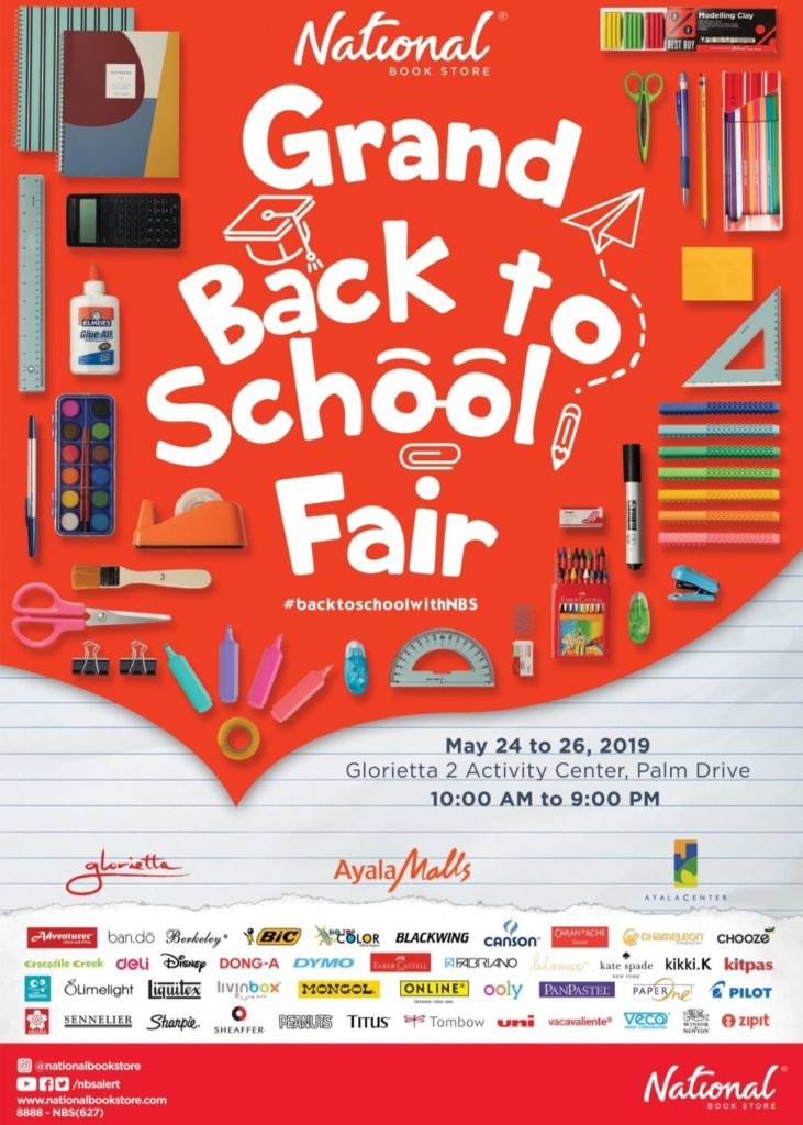 National Book Store's Grand Back to School Fair - May 24 to 26, 2019 National Book Store's Grand Back to School Fair