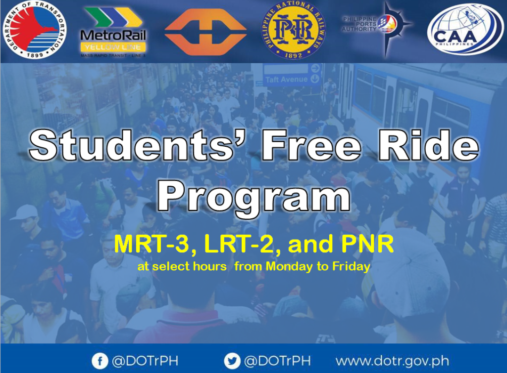 Students’ Free Ride Program on MRT-3, LRT-2, and PNR Students’ Free Ride Program