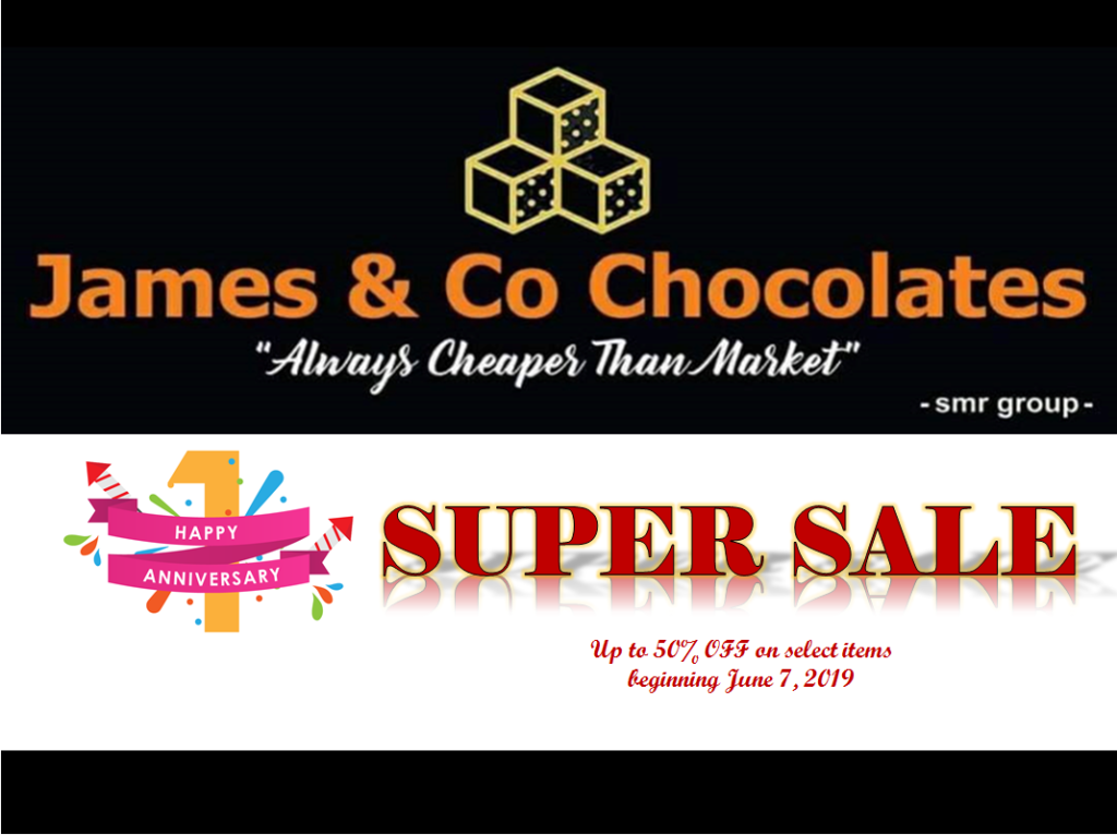 James & Co. Chocolates 1st Anniversary Treat - Super Sale up to 50% OFF James & Co. Chocolates 1st Anniversary Treat