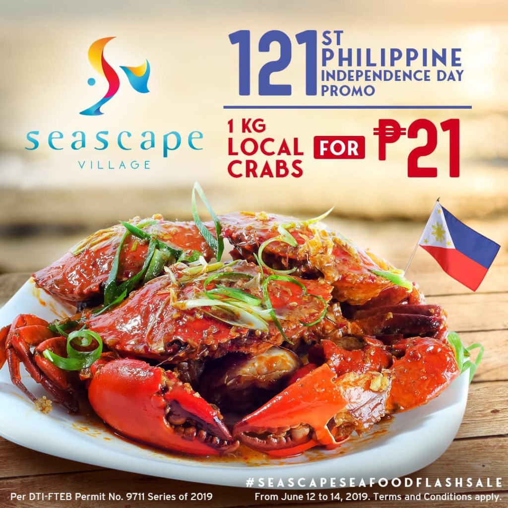 Seascape Village SEAFOOD FLASH SALE - 1KG. of Local Crabs for Php21 ONLY Seascape Village