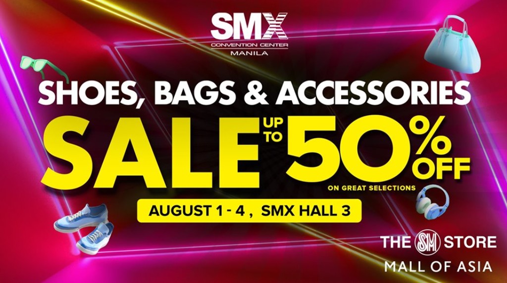 SMX Shoes Bags and Accessories Sale 2019 from August 1 to 4 ONLY SMX Shoes Bags and Accessories Sale 2019