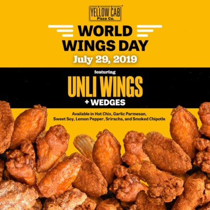 Yellow Cab Pizza's Unlimited Wings + Wedges