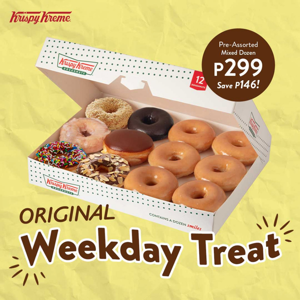 Krispy Kreme Original Weekday Treat until June 16, 2022 Krispy Kreme Original Weekday Treat