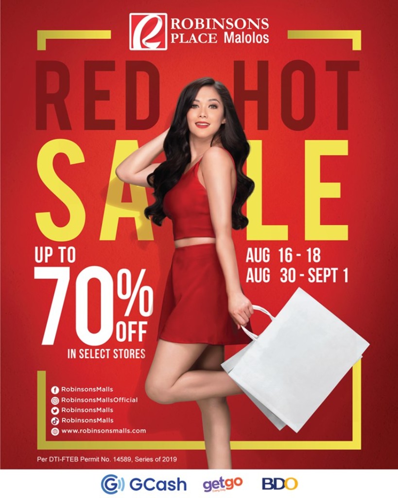 Robinsons Malls’ RED HOT SALE 2019 - Aug 16 to 19 and Aug 30-Sept 1 Robinsons Malls’ RED HOT SALE 2019
