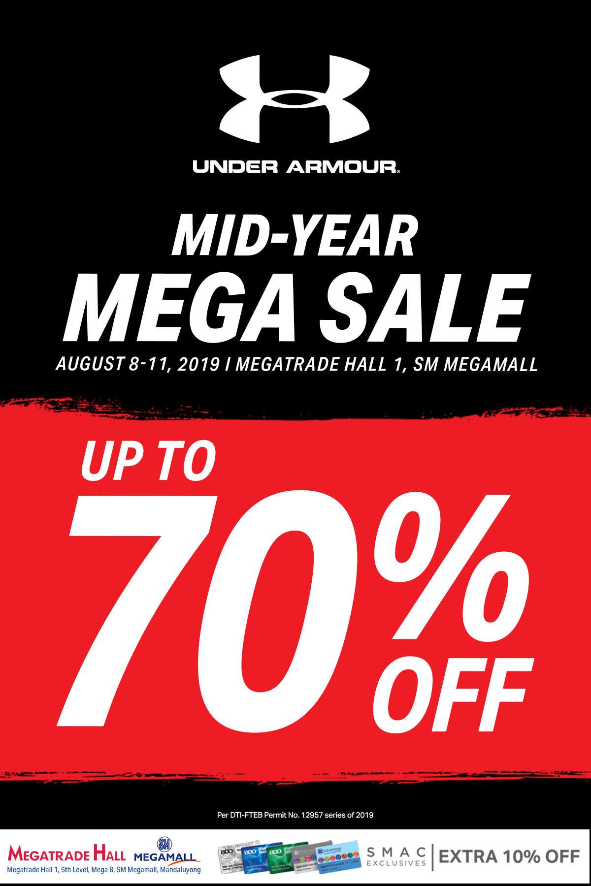 Under Armour Mid-Year Mega Sale - August 8-11, 2019