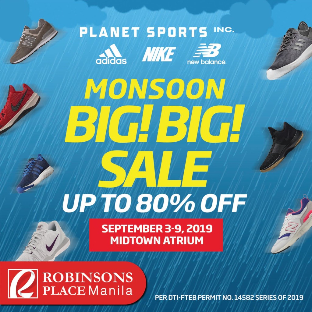 Planet Sports' Monsoon Big! Big! Sale - Sept. 3 to 9, 2019 Planet Sports' Monsoon Big! Big! Sale