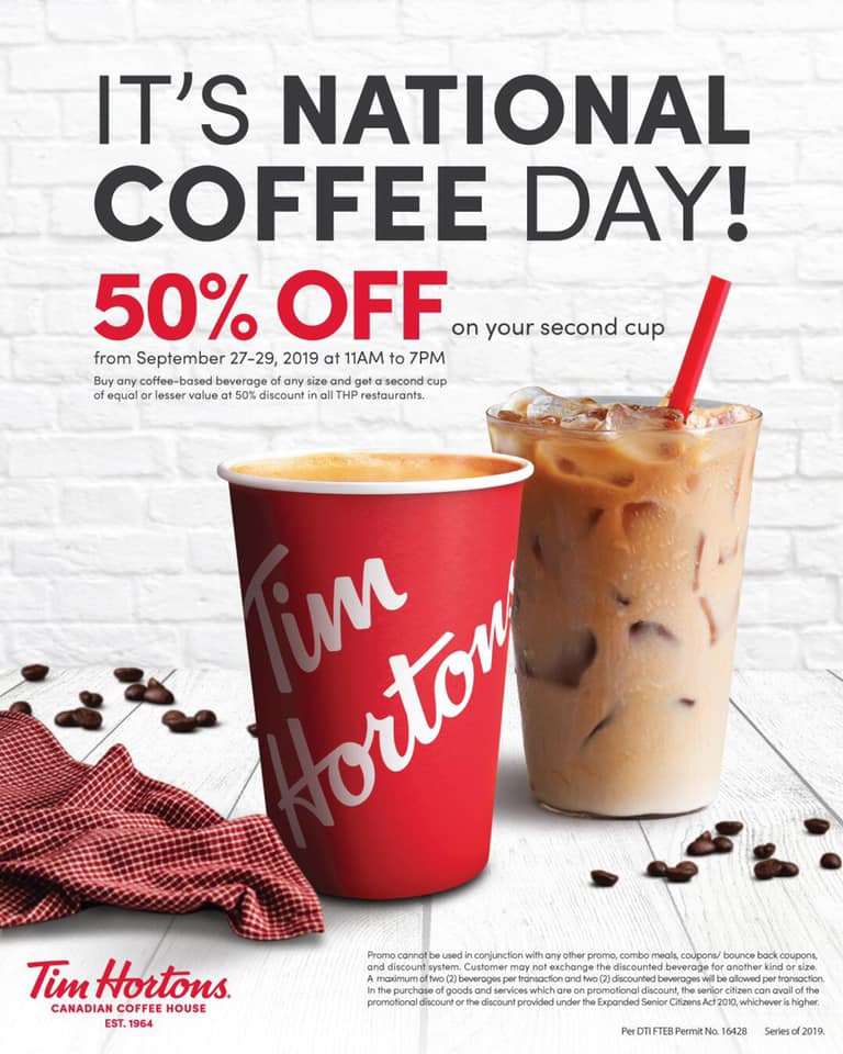 Tim Horton's National Coffee Day Treat