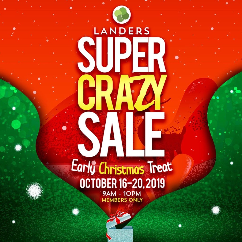 Landers Super Crazy Sale 2019 from October 16 to 20 Landers Super Crazy Sale 2019