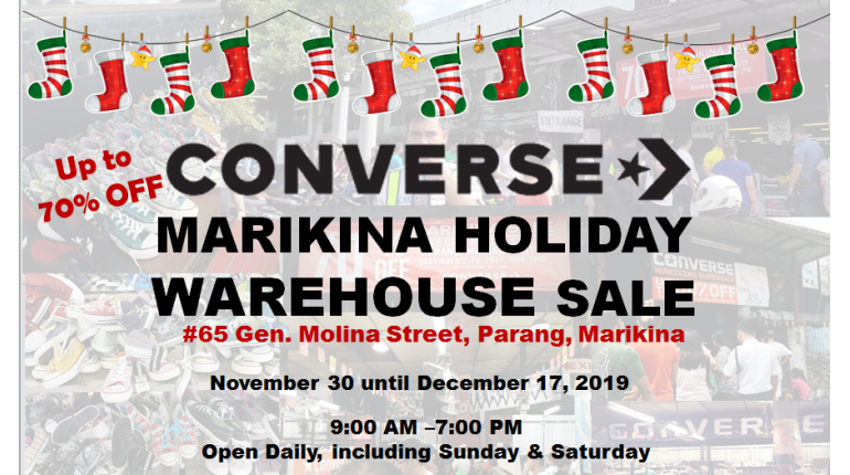 Converse Marikina Holiday Warehouse Sale 2019