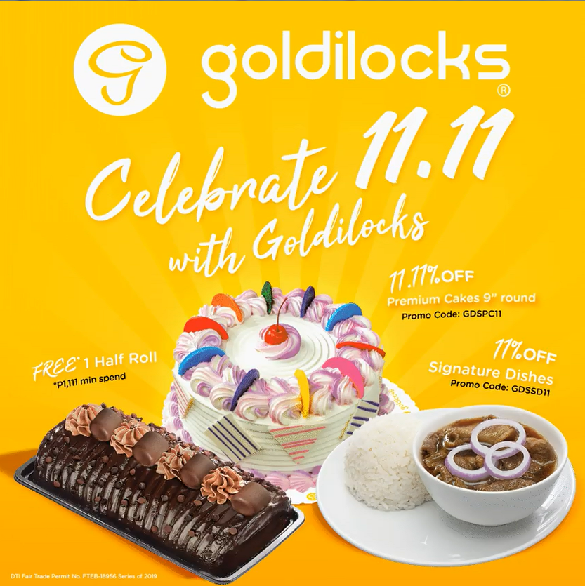 Goldilocks 11.11 Sweet Deals and Discounts