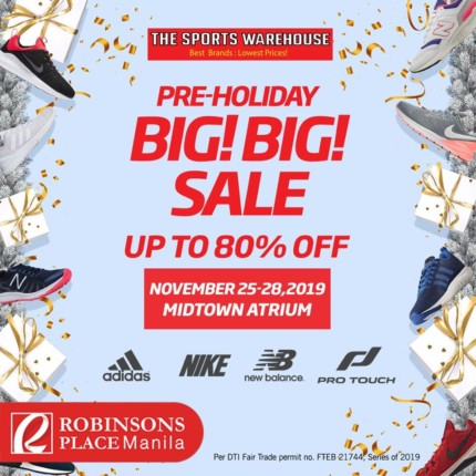 The Sports Warehouse Big! Big! Sale at Robinson's Manila