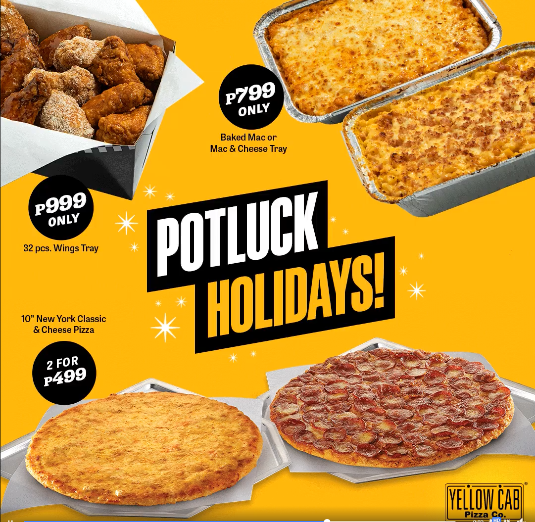 Yellow Cab Pizza's Black Friday Pizza Sale and Potluck Holidays