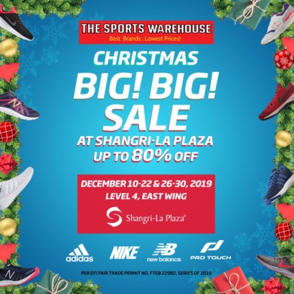 The Sports Warehouse's Christmas Big! Big! Sale