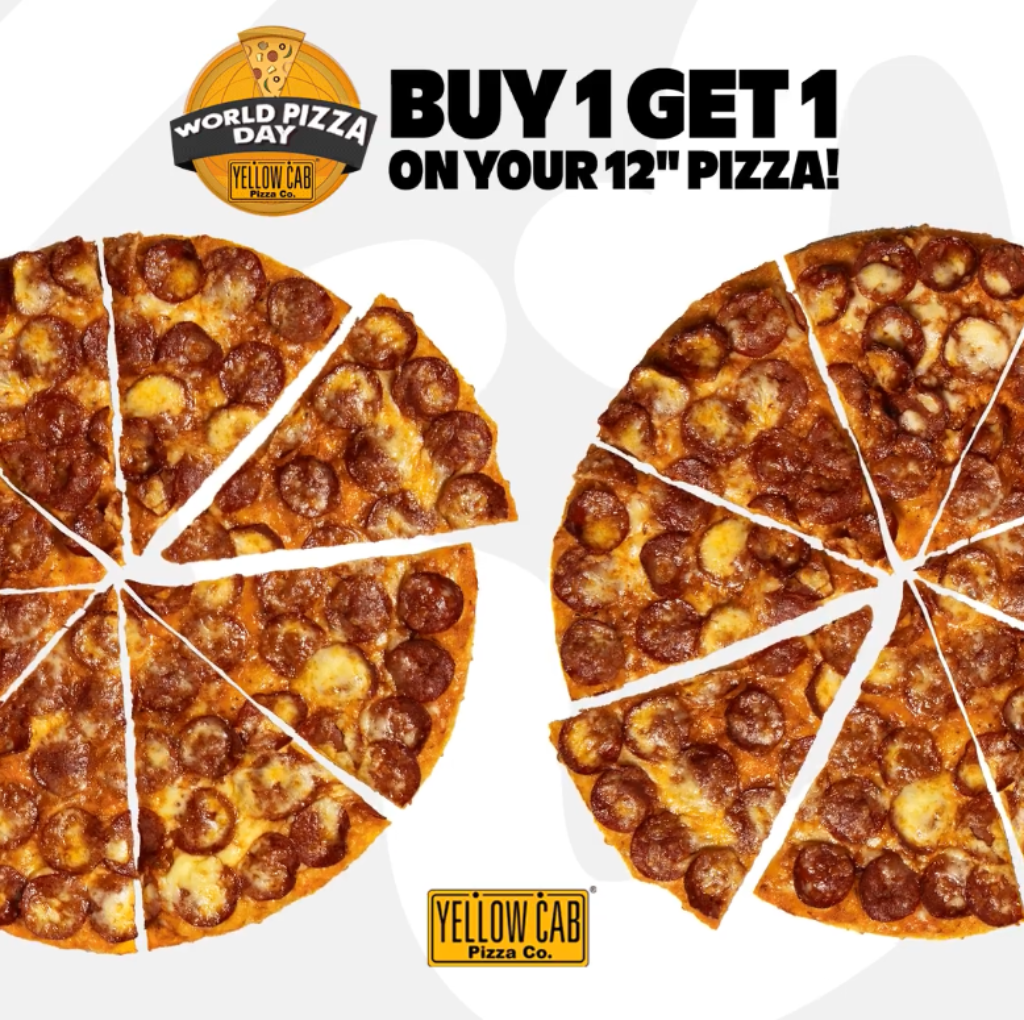 Yellow Cab's World Pizza Day 2020 Promo - February 6 ONLY Yellow Cab's World Pizza Day 2020 Promo