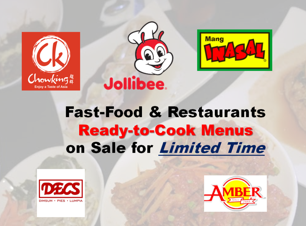 Fast-Food and Restaurants || Ready-to-Cook and Pre-Cooked Meals on Sale for Limited Time Ready-to-Cook Menus