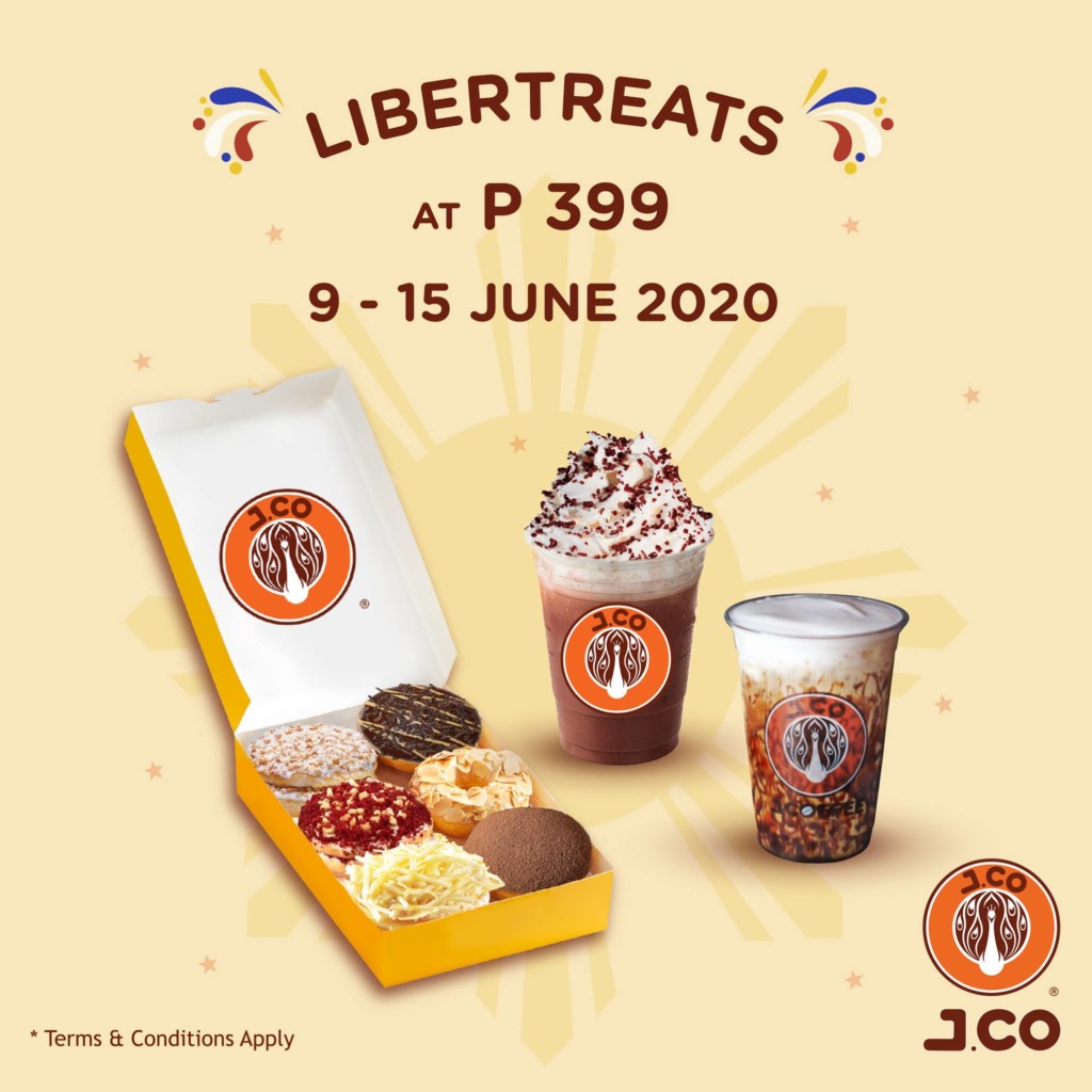 J.CO LiberTreats Promo 2020 from June 9 to 15 ONLY J.CO LiberTreats Promo 2020