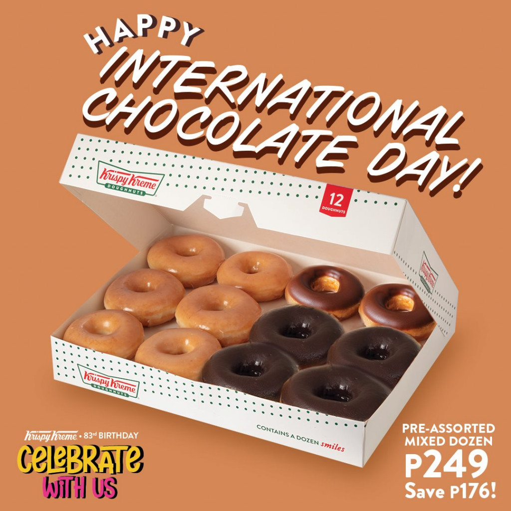 Krispy Kreme's Happy International Chocolate Day Promo until July 9, 2020 Only Happy International Chocolate Day Promo