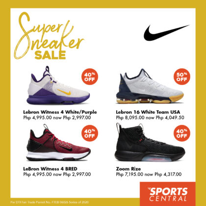 Sports Central’s Super Sneaker Sale 2020 – For In-Stores or Delivery ...