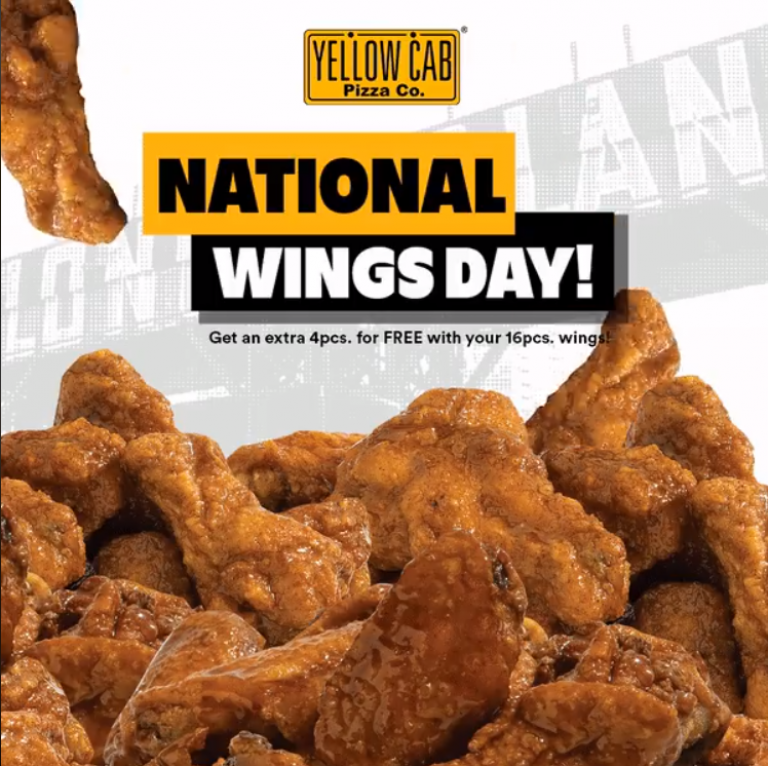 Yellow Cab Pizza's National Wings Day Promo 2020 July 29 to August 2