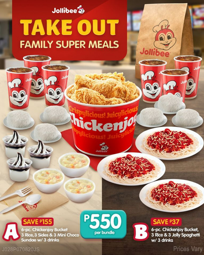 Jollibee TakeOut Family Super Meals Promo for Limited Time Only