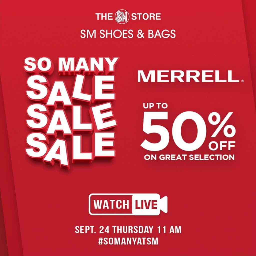 SM Shoes and Bags SO MANY SALE on MERRELL- September 2020 SM Shoes and Bags