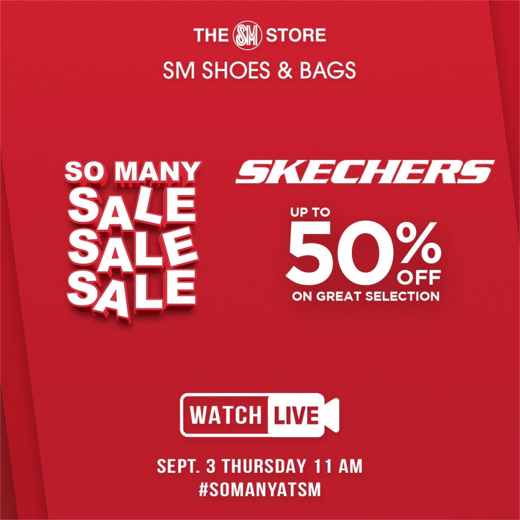 SM Shoes and Bags SO MANY SALE on SKECHERS - September 2020 SM Shoes and Bags SO MANY SALE on SKECHERS