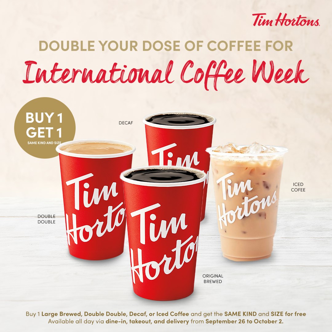 Tim Hortons’ International Coffee Week Promo until October 2, 2020 ...