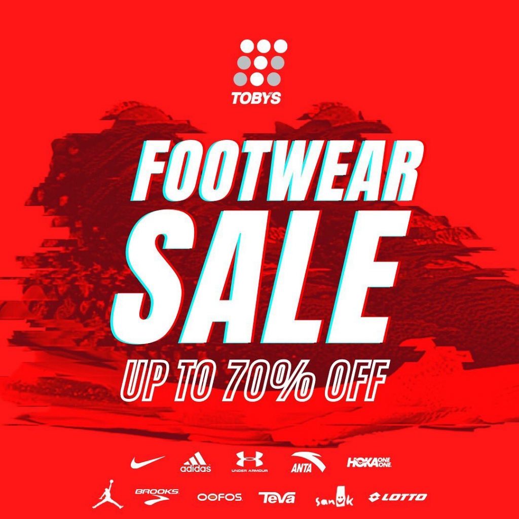 Toby's Sports Footwear Sale until September 30, 2020 - Up to 70% OFF on Nike, adidas, Jordan, and MORE Toby's Sports Footwear Sale