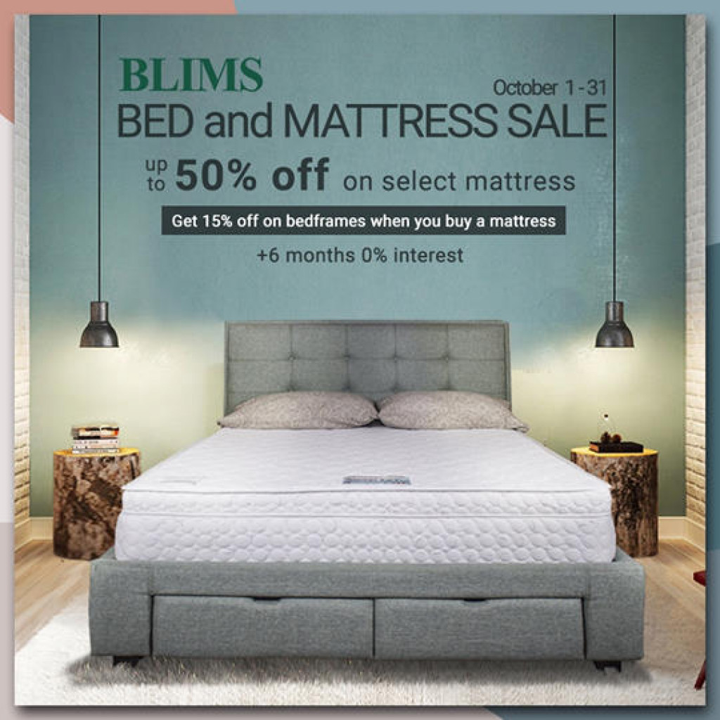 BLIMS Bed and Mattress Sale from October 1-31, 2020 BLIMS Bed and Mattress Sale