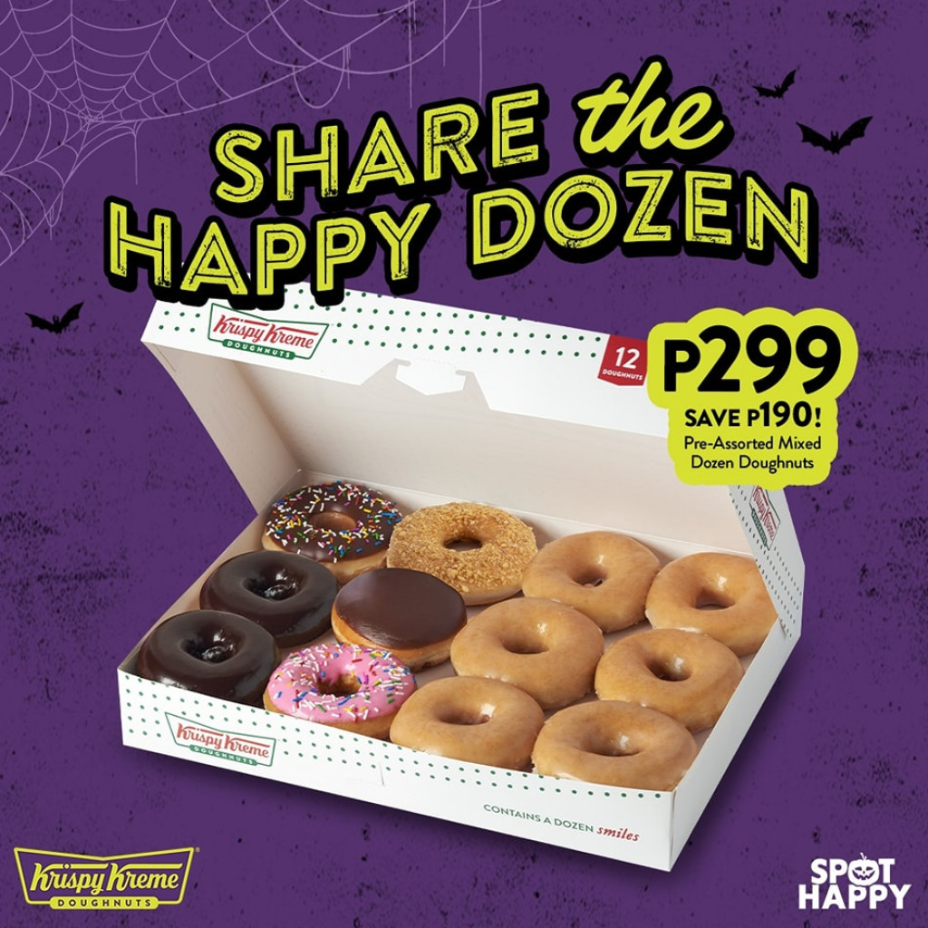 Save P190 on Krispy Kreme Happy Dozen Treat until Oct. 8, 2023 Krispy Kreme Happy Dozen Treat