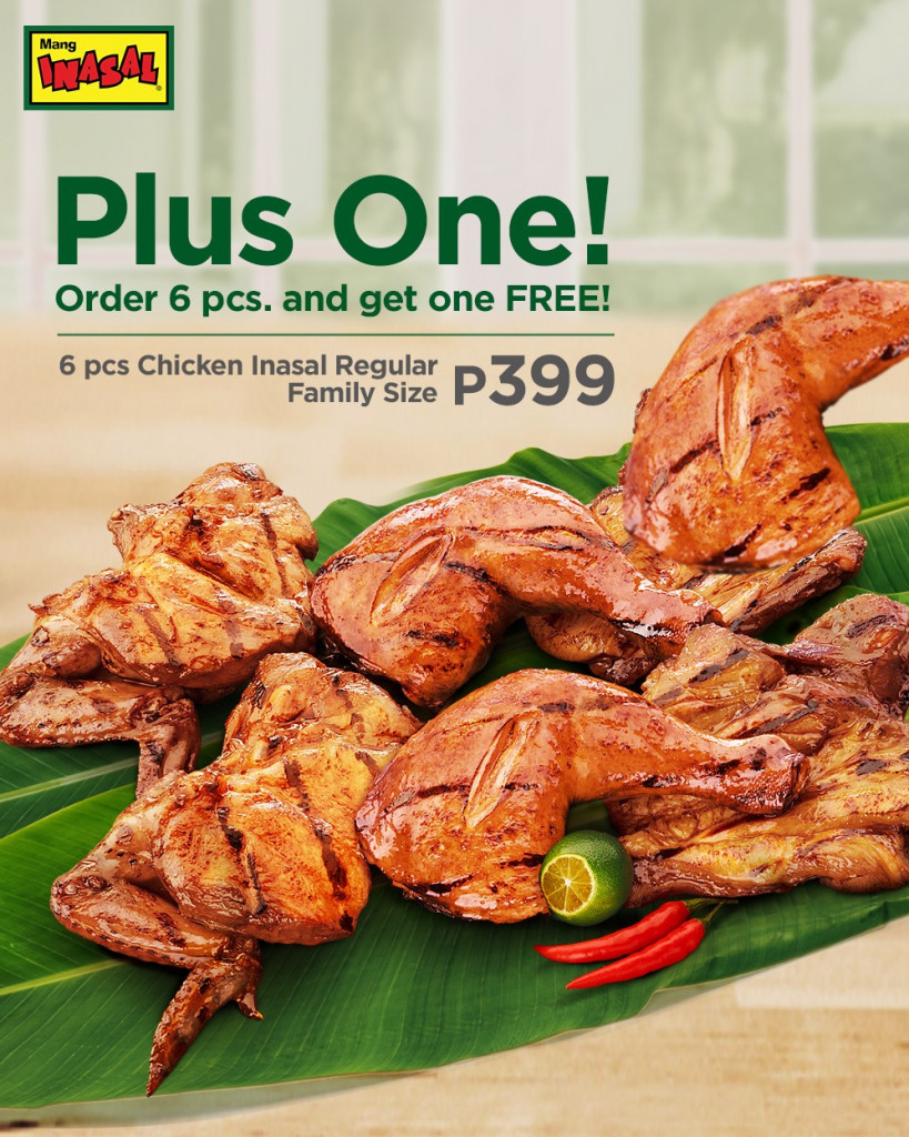 Mang Inasal PLUS ONE Chicken Promo