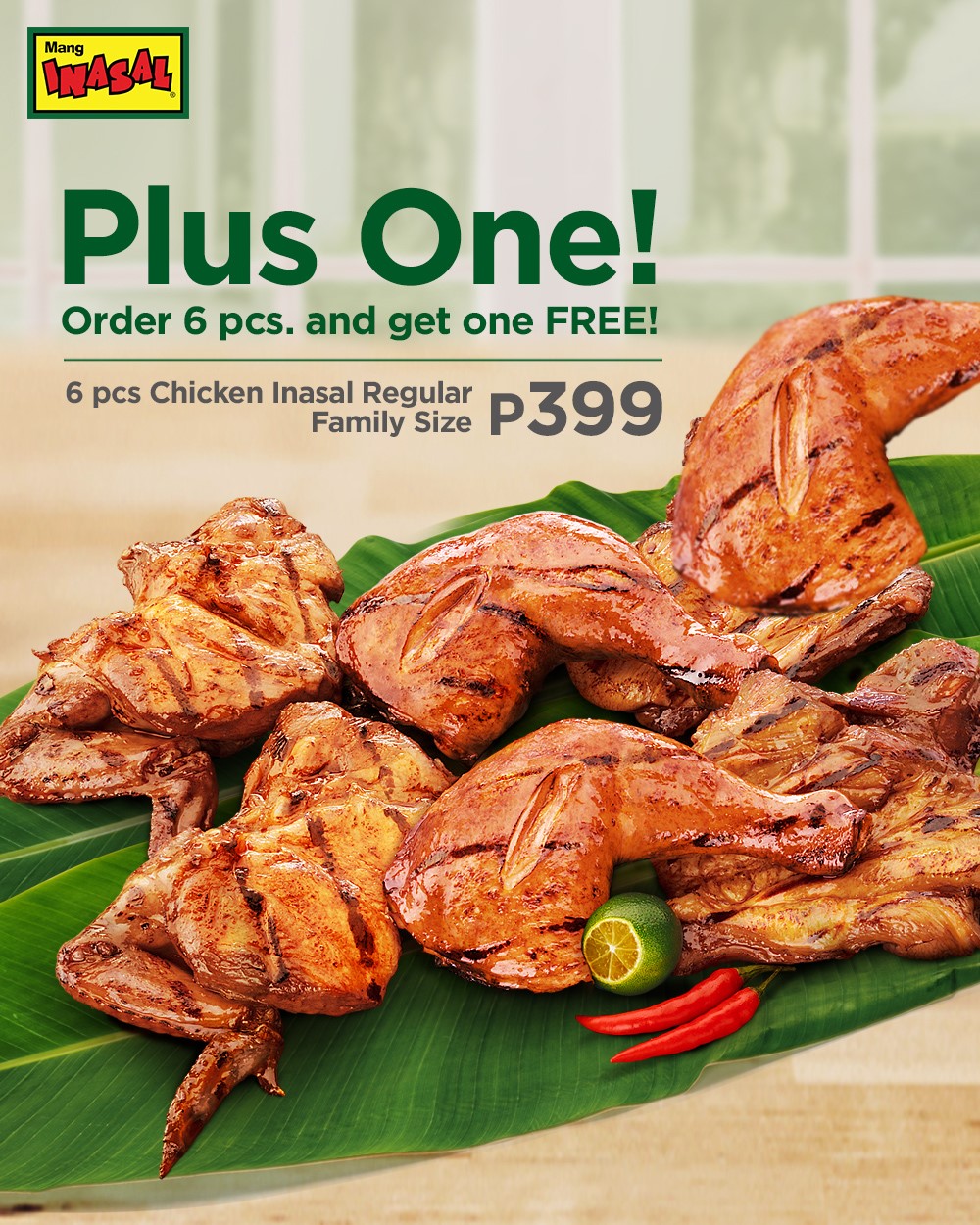 Mang Inasal PLUS ONE Chicken Promo
