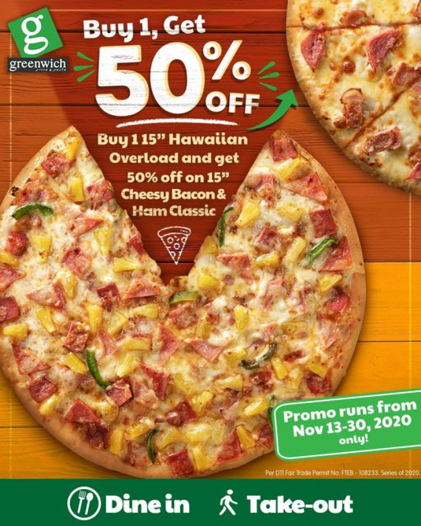 Greenwich Pizza Promos: Barkada Sulit Bundle and Buy1 Get1 at 50% OFF Greenwich Pizza Promos