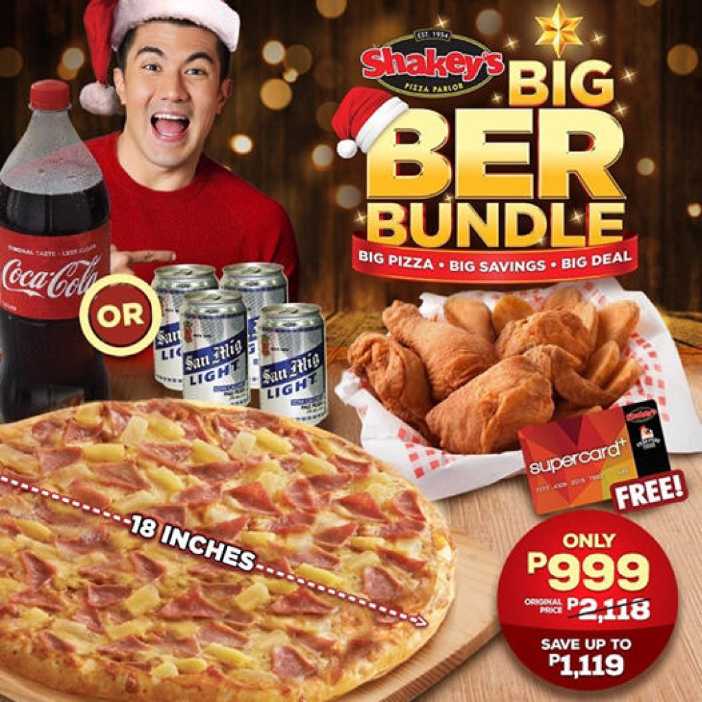 Save as much as P1119 on Shakey's Big BER Bundle Promo