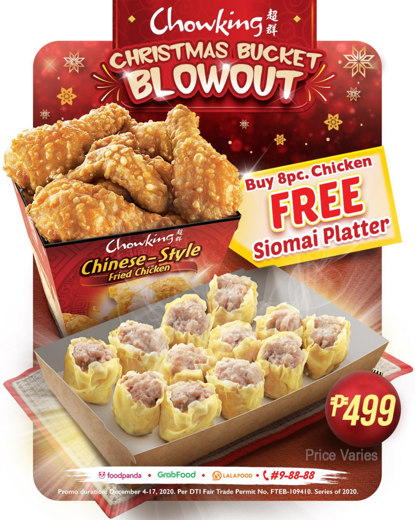 Chowking Christmas Bucket Blowout - FREE Siomai Platter Chowking Christmas Bucket Blowout