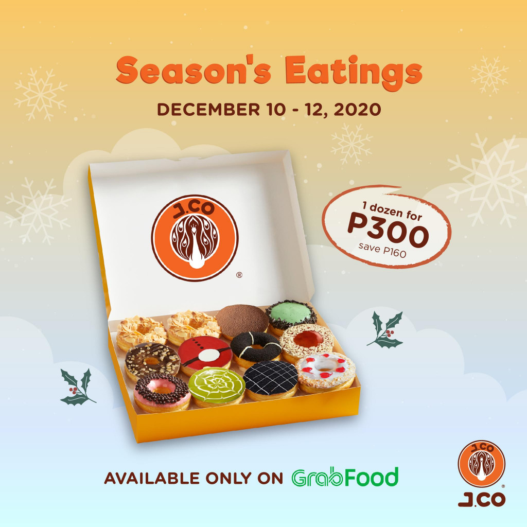 GrabFood Exclusive - J.CO Donuts Season's Eatings Promo J.CO Donuts Seasons Eatings Promo