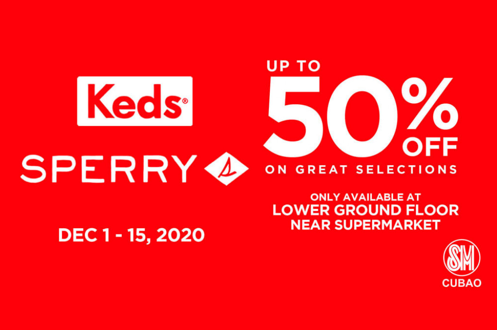 Keds and Sperry Mall Sale Event in SM Cubao - Up to 50% OFF until Dec. 15, 2020 Keds and Sperry Mall Sale Event