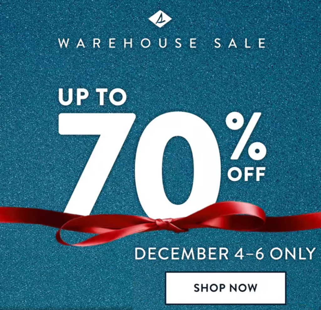 Sperry Online Warehouse Sale 2020 until December 6, 2020 ONLY Sperry Online Warehouse Sale 2020