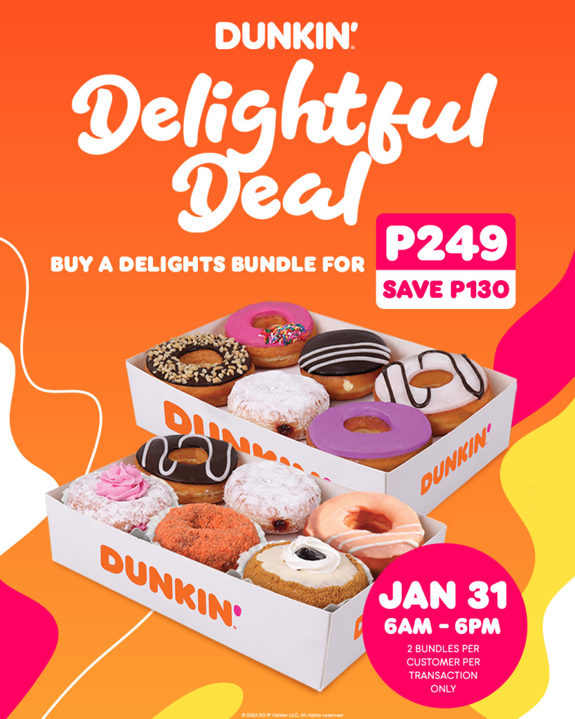 1-Day Promo || Dunkin' Donuts Delightful Deal Dunkin' Donuts Delightful Deal