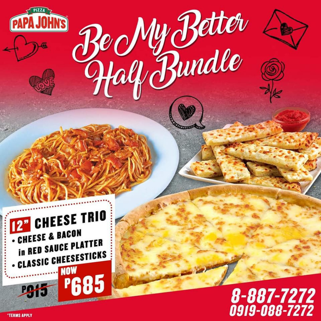 Papa John's Pizza Valentine Bundles and Meal Savers Valentine Bundles and Meal Savers