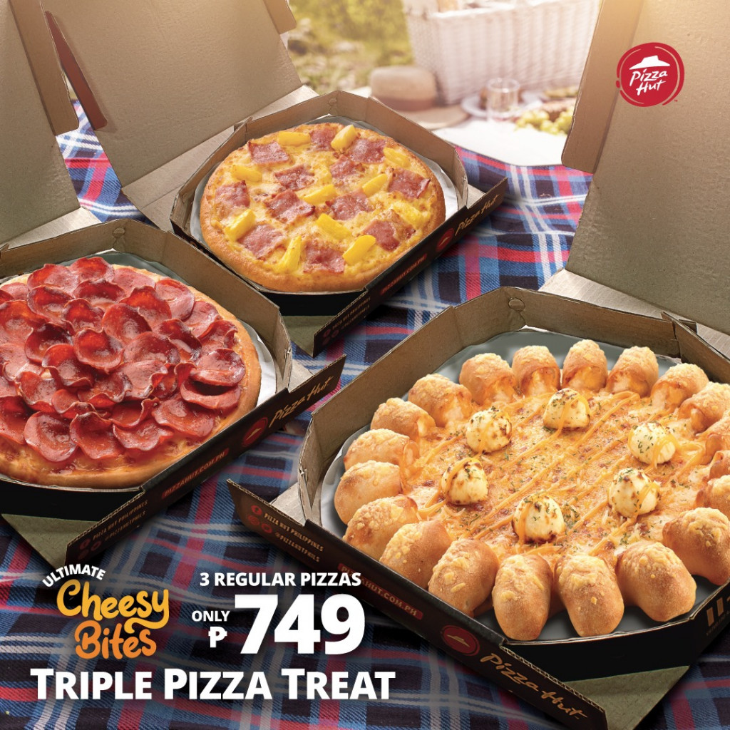 Pizza Hut's Ultimate Cheesy Bites Triple Pizza Treat and More! Ultimate Cheesy Bites Triple Pizza Treat