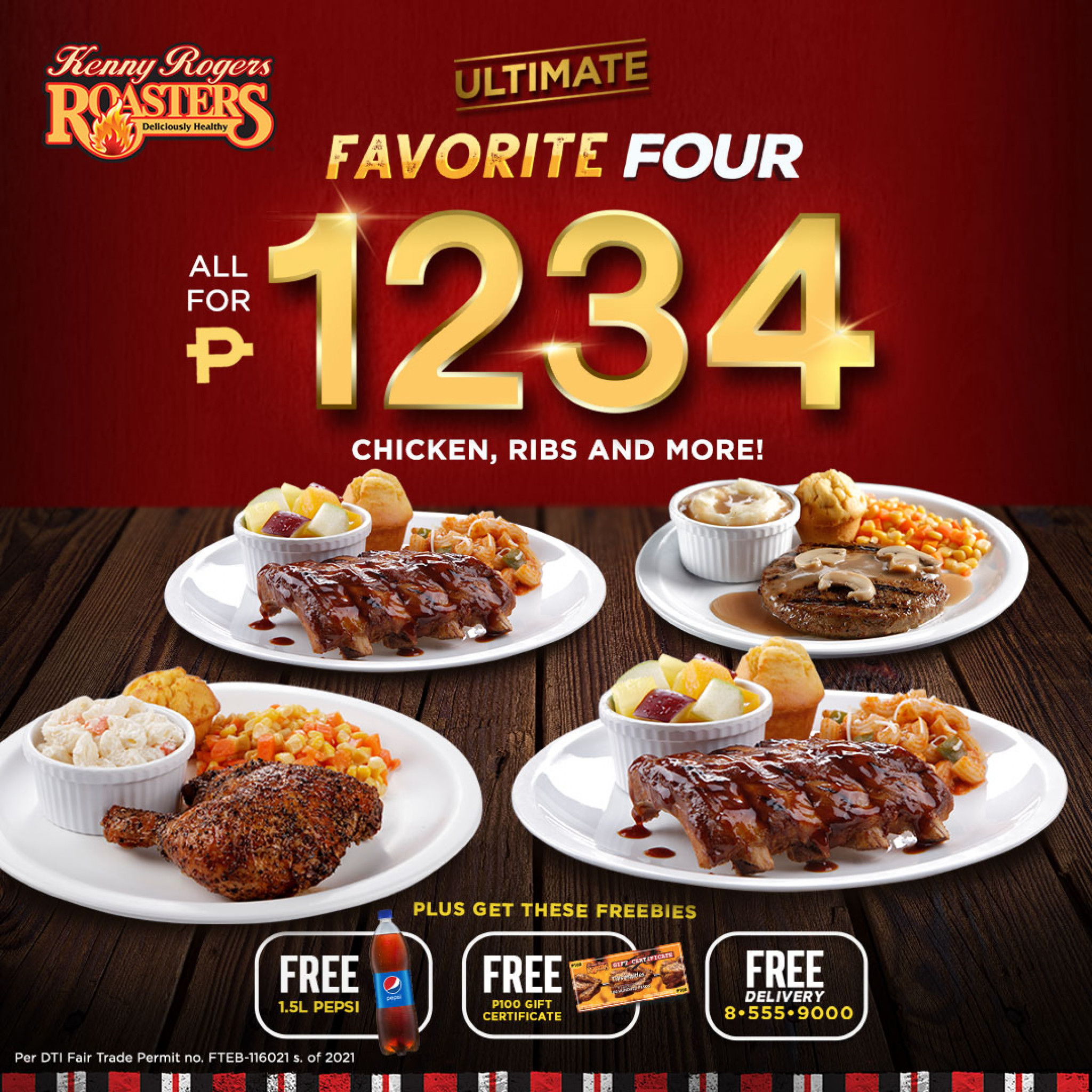 Save Up to P285 on Kenny Rogers Ultimate Favorite Four Bundle Plus More