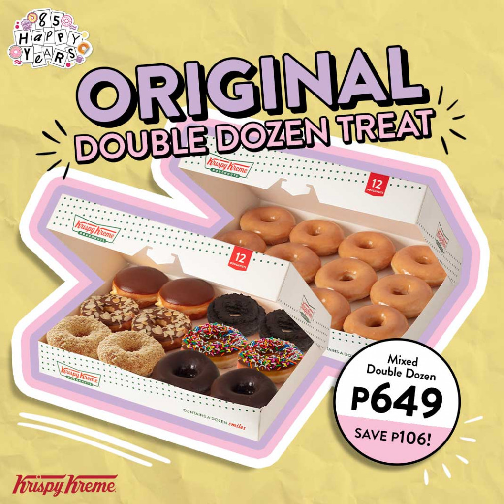 Save ₱106 on Krispy Kreme Original Double Dozen Treat! Krispy Kreme Original Double Dozen Treat