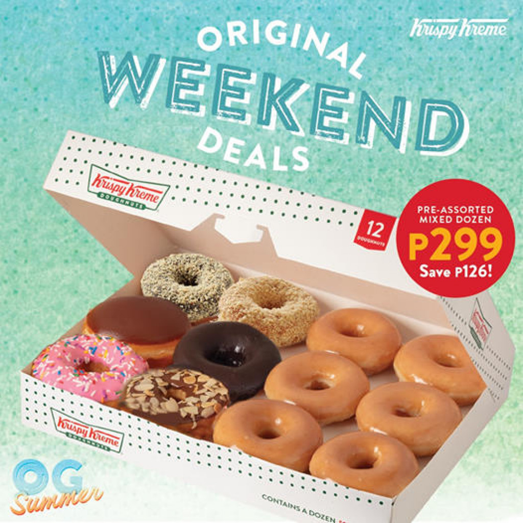 Krispy Kreme Original Weekend Deals - Save P126 from April 15-18 Krispy Kreme Original Weekend Deals