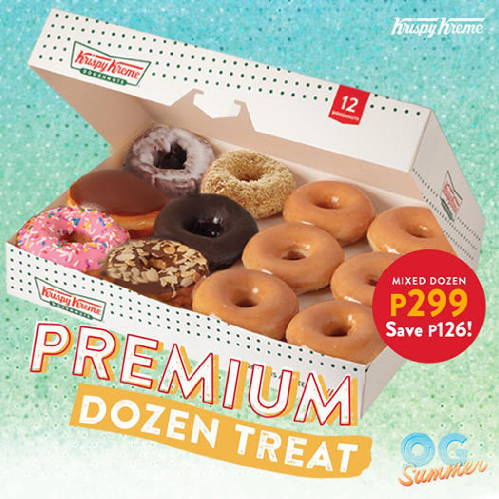 Save ₱126 on Krispy Kreme Premium Dozen Treat 2021 until May 2 Only Krispy Kreme Premium Dozen Treat 2021