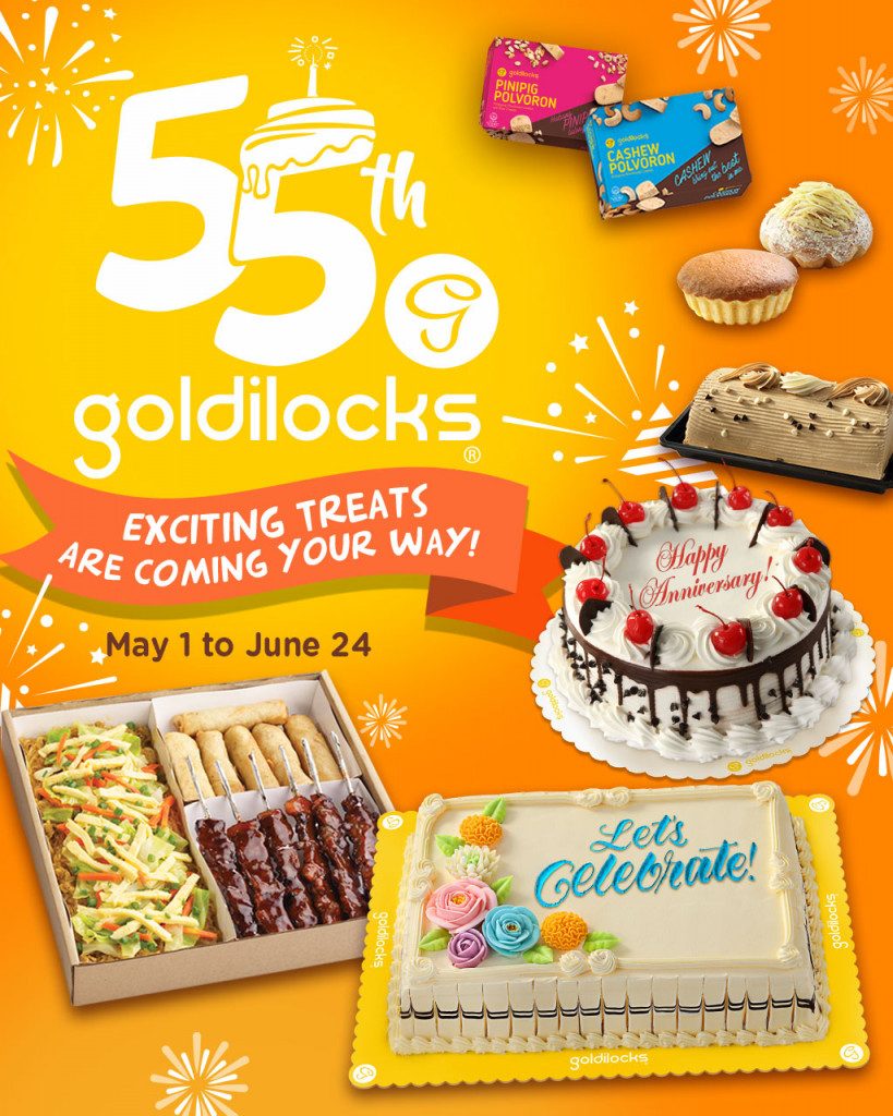 Goldilocks 55th Anniversary Treats - 55 treats for 55 days PLUS Delivery & Bundle Deals Goldilocks 55th Anniversary Treats
