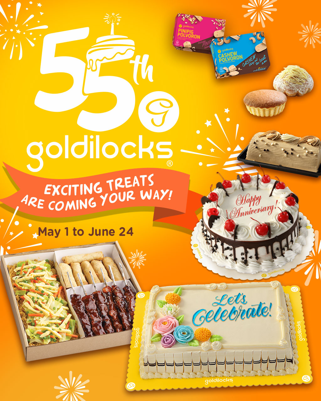 Goldilocks 55th Anniversary Treats