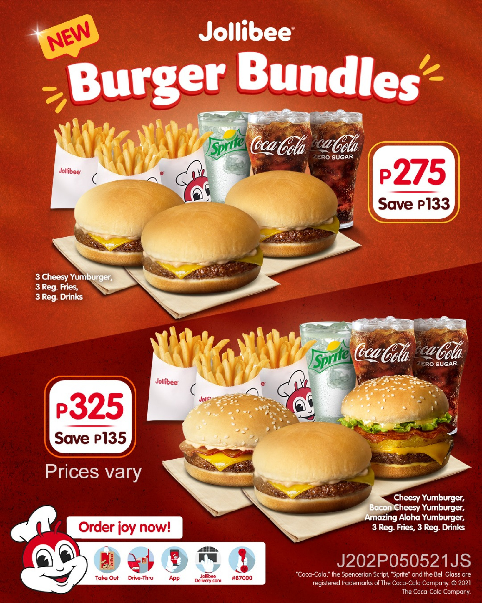 Save as Much as P135 on NEW Jollibee Burger Bundles