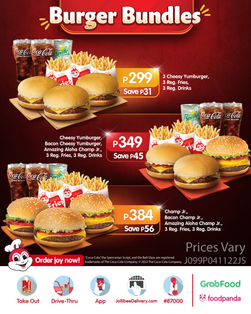 Save as Much as P56 on NEW Jollibee Burger Bundles PROUD KURIPOT