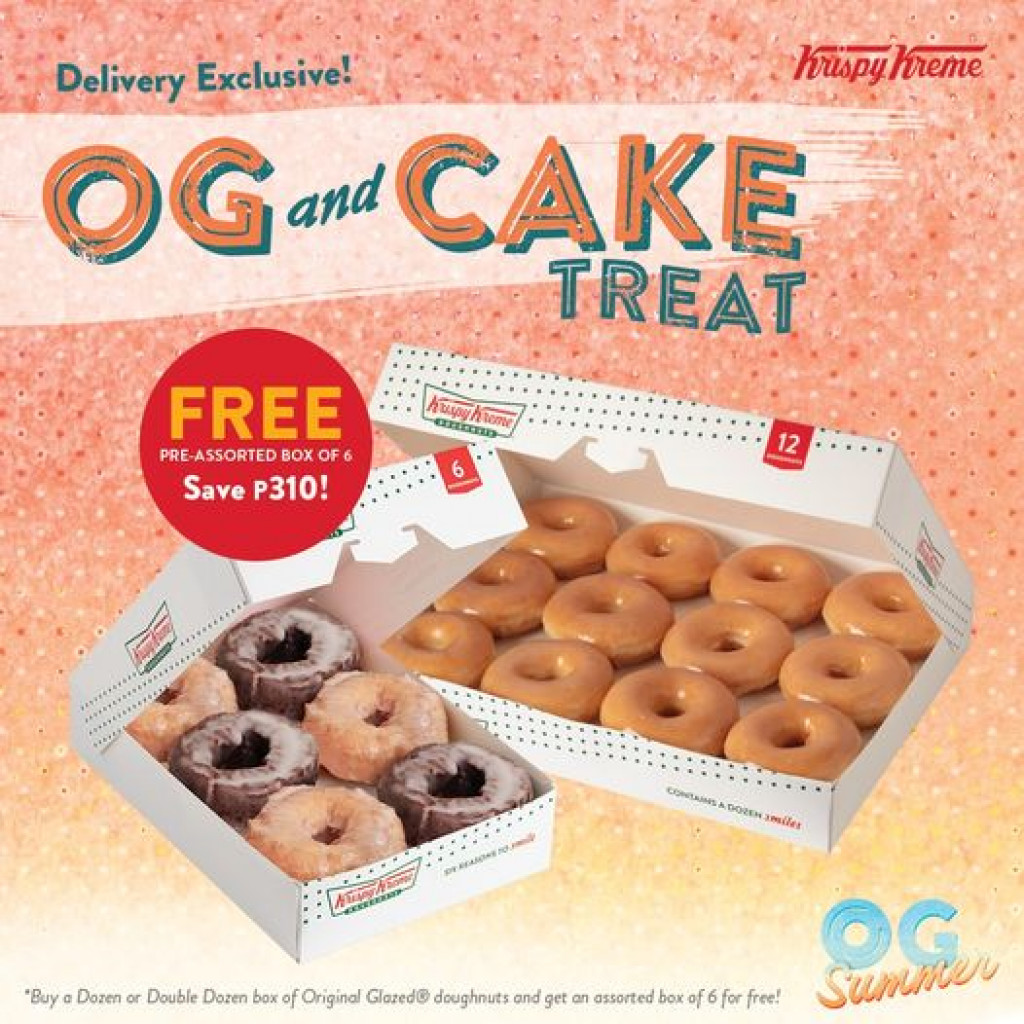 Krispy Kreme Delivery Exclusive - FREE OG and Cake Treat from May 21-23 ONLY Krispy Kreme Delivery Exclusive